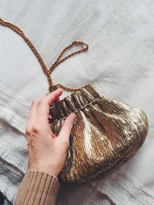 Vintage Gold Lame Petite Purse