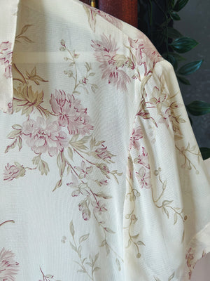 Pure Silk Floral Print Blouse