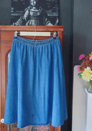 Vintage A-line Denim Skirt