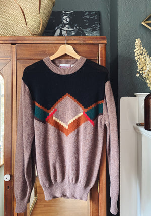 Vintage Early 80s Patterned Sweater