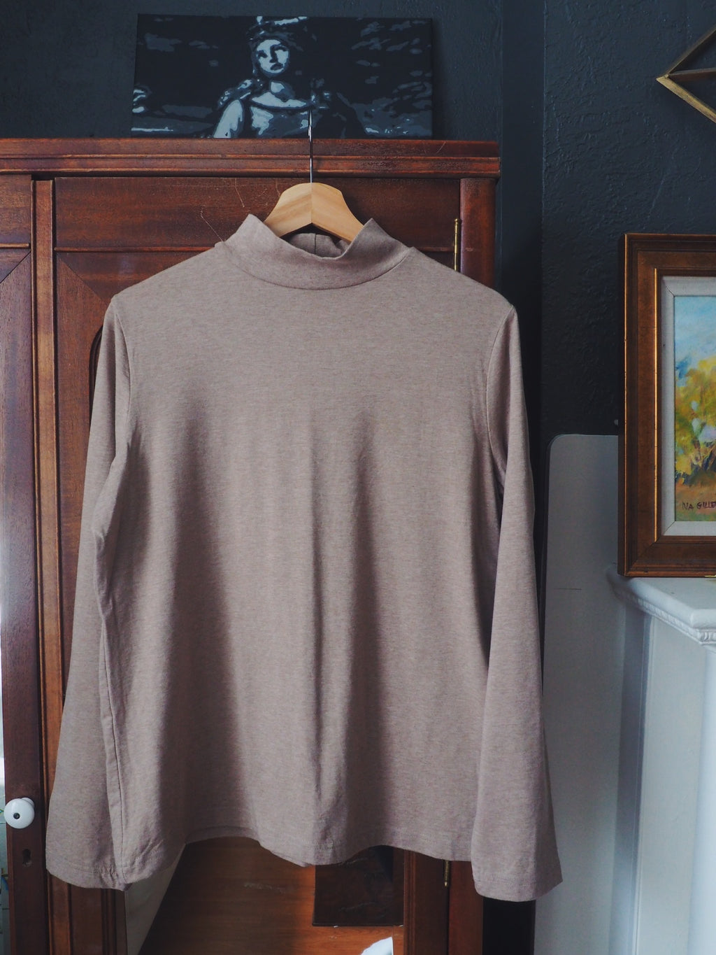 Super Soft Cotton Neutral Mockneck