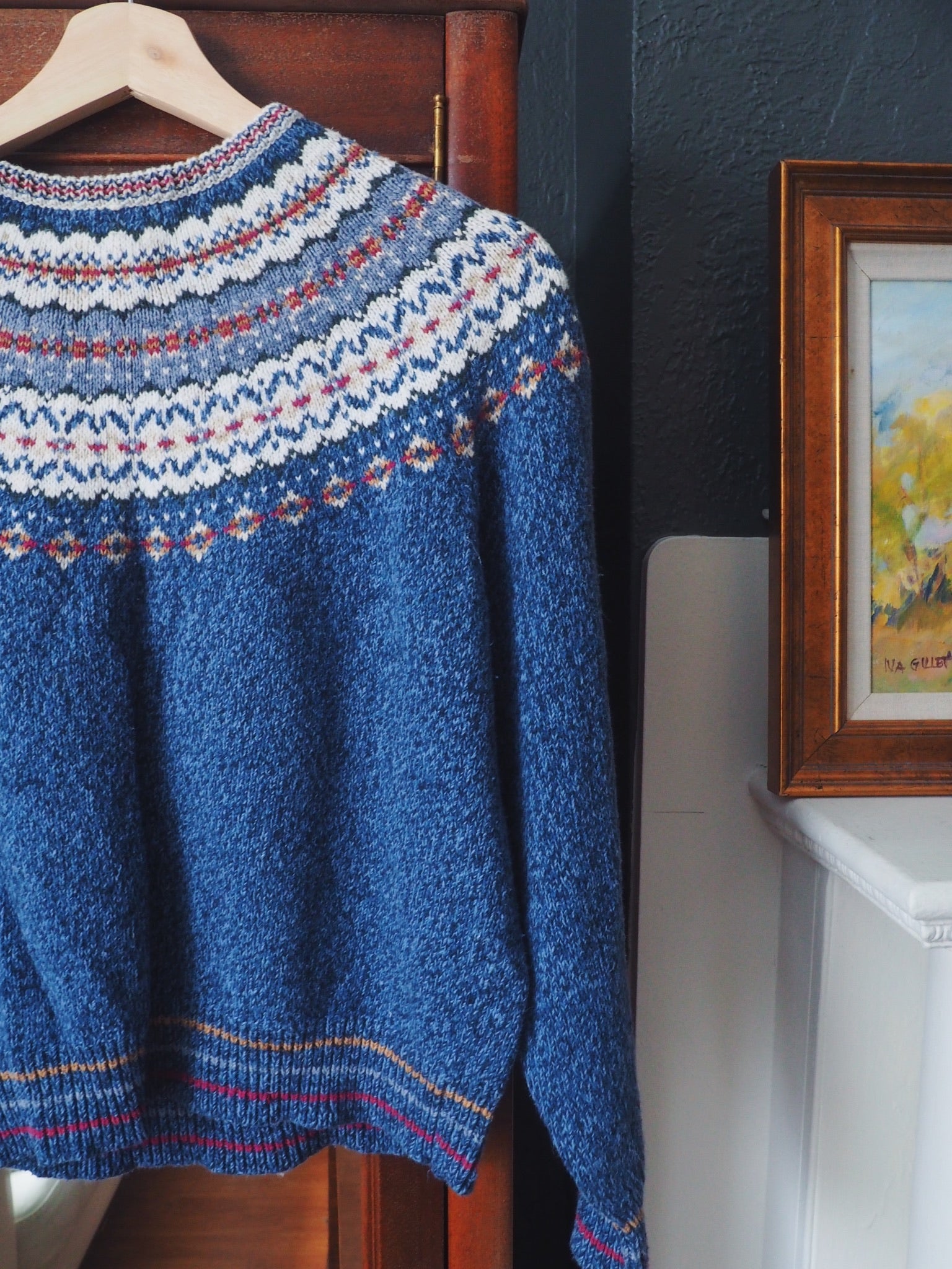 Vintage Blue Isle Sweater