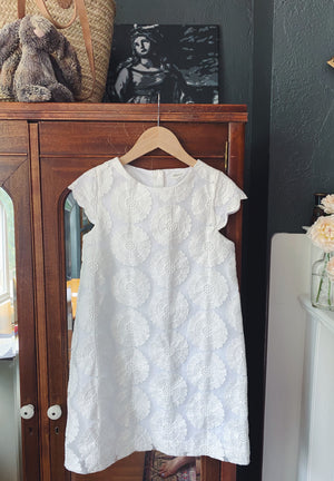 Girls White Floral Lace Dress