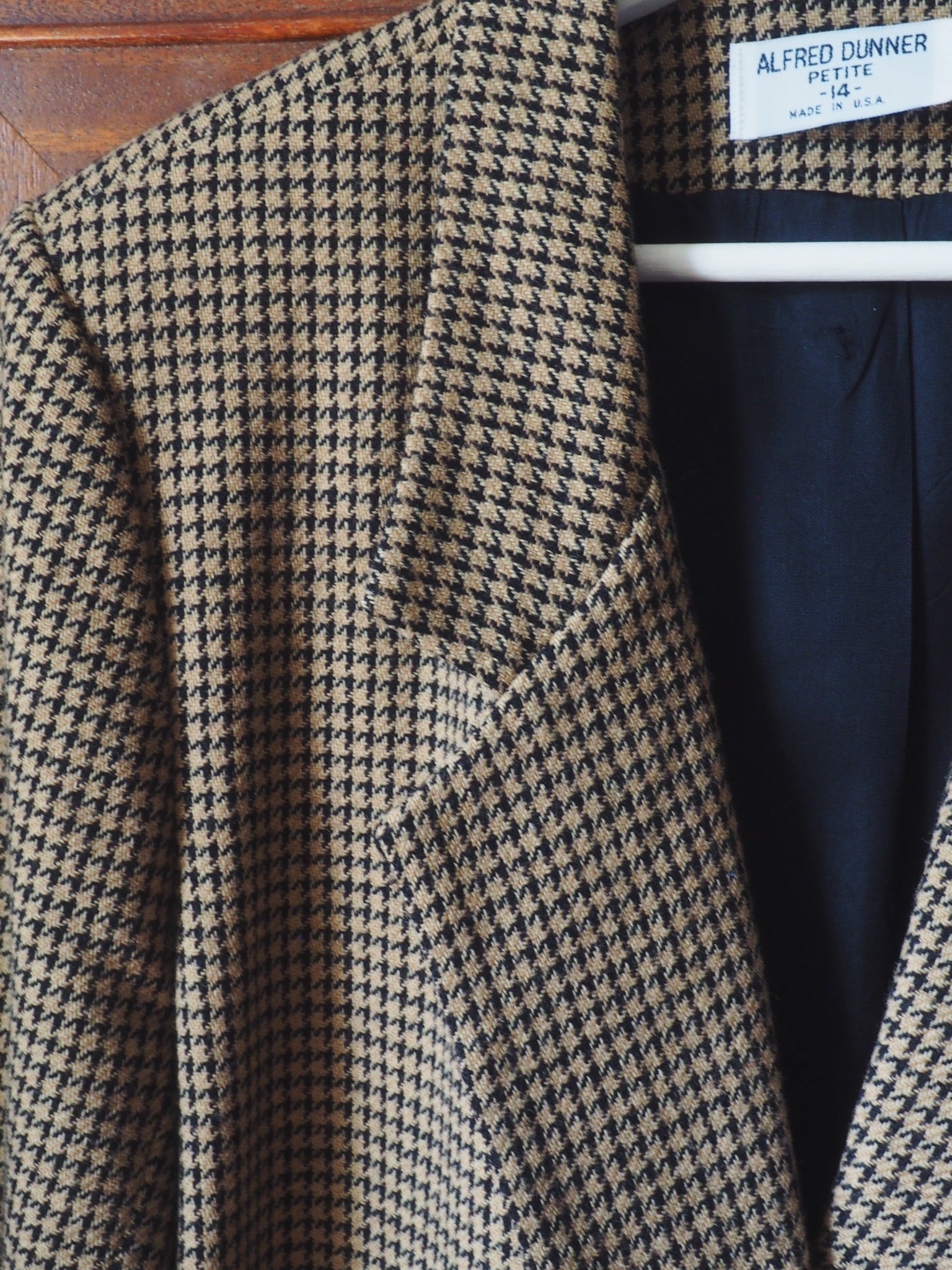 Vintage Made in the USA Houndstooth Blazer