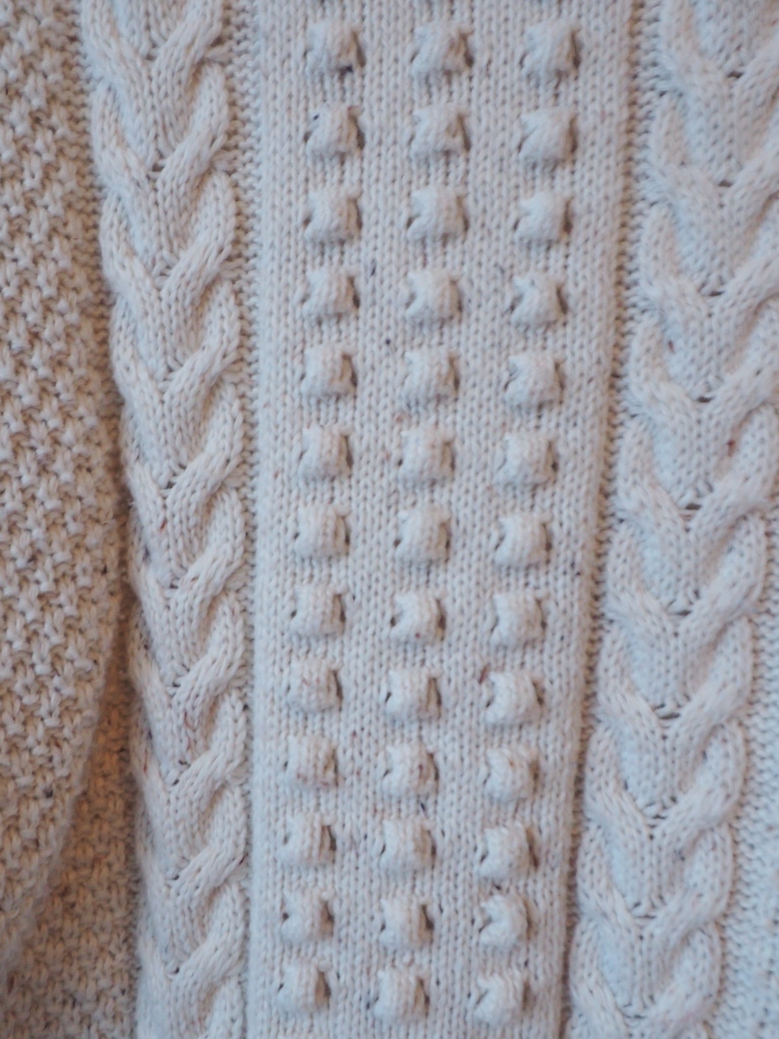 Soft White Cableknit Sweater