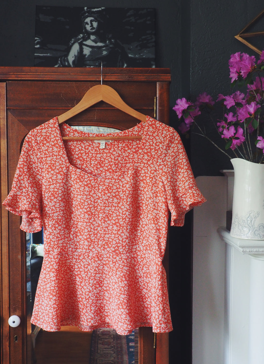 Monteau Floral Peplum Blouse