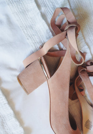 Nine West Ballet Pink Suede Heels