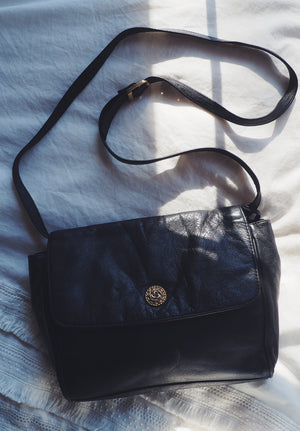 Vintage Black Shoulder-Strap Bag