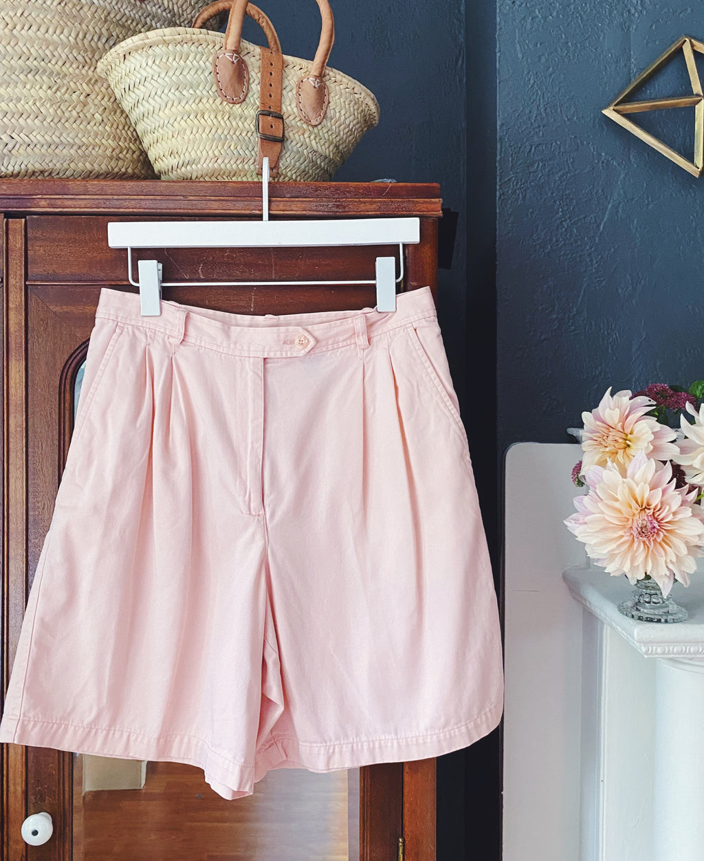 Vintage Peachy Pink High Waist Shorts