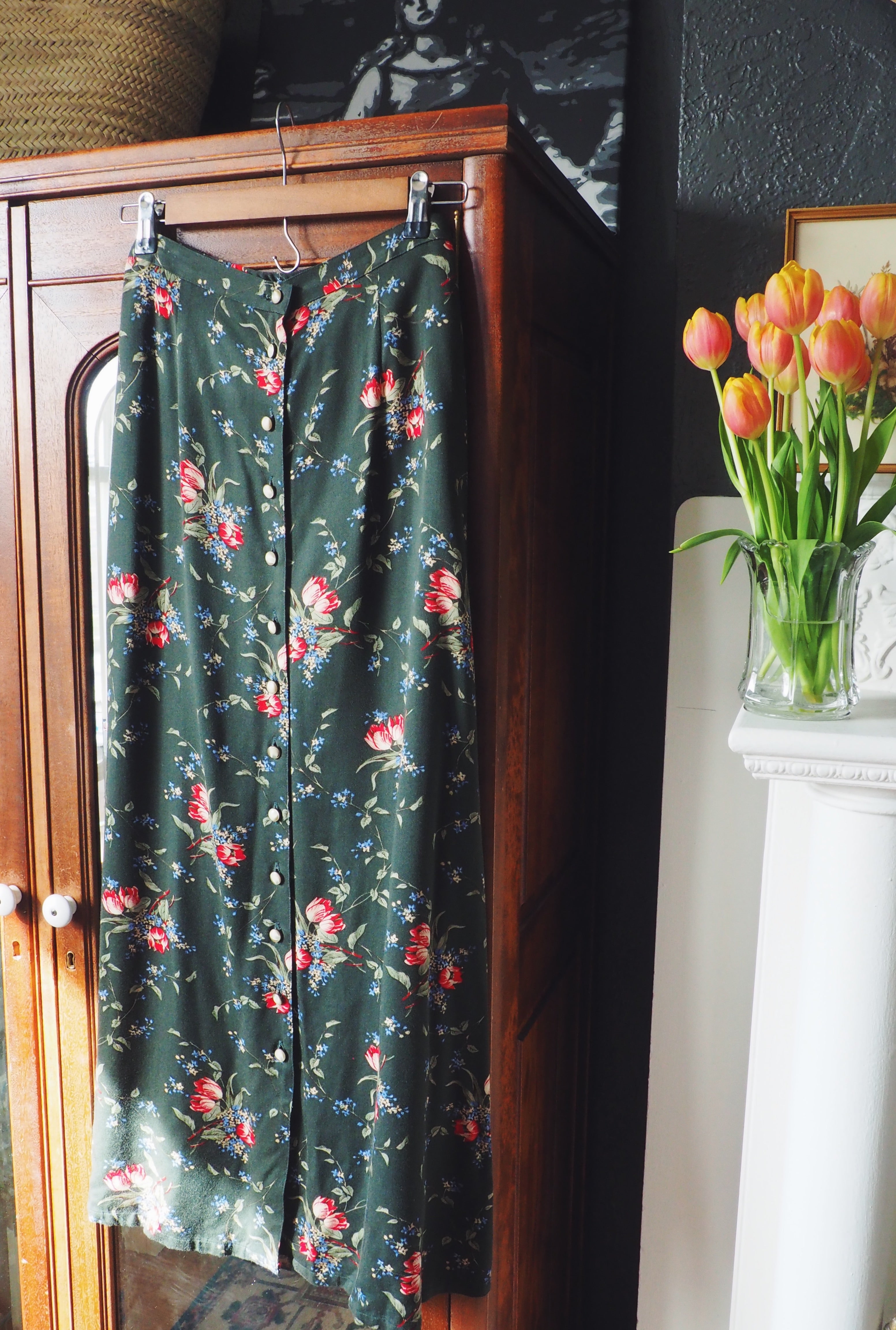 Vintage Floral Midi/Maxi Skirt