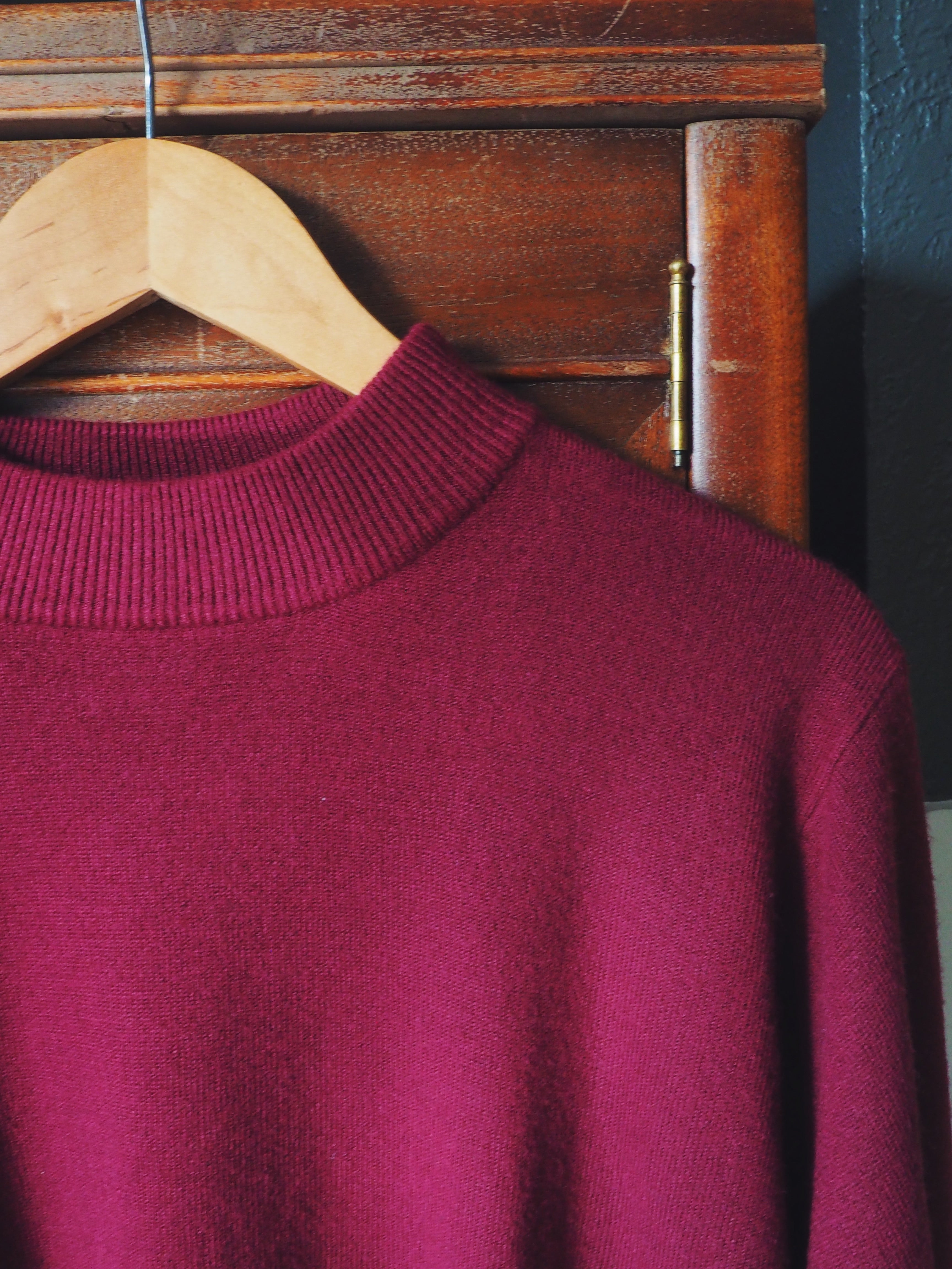 Vintage Burgundy Mockneck Sweater