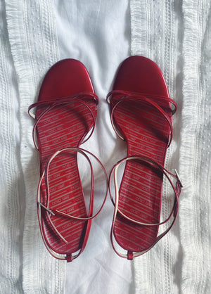 Jimmy Choo Strappy Red Sandals