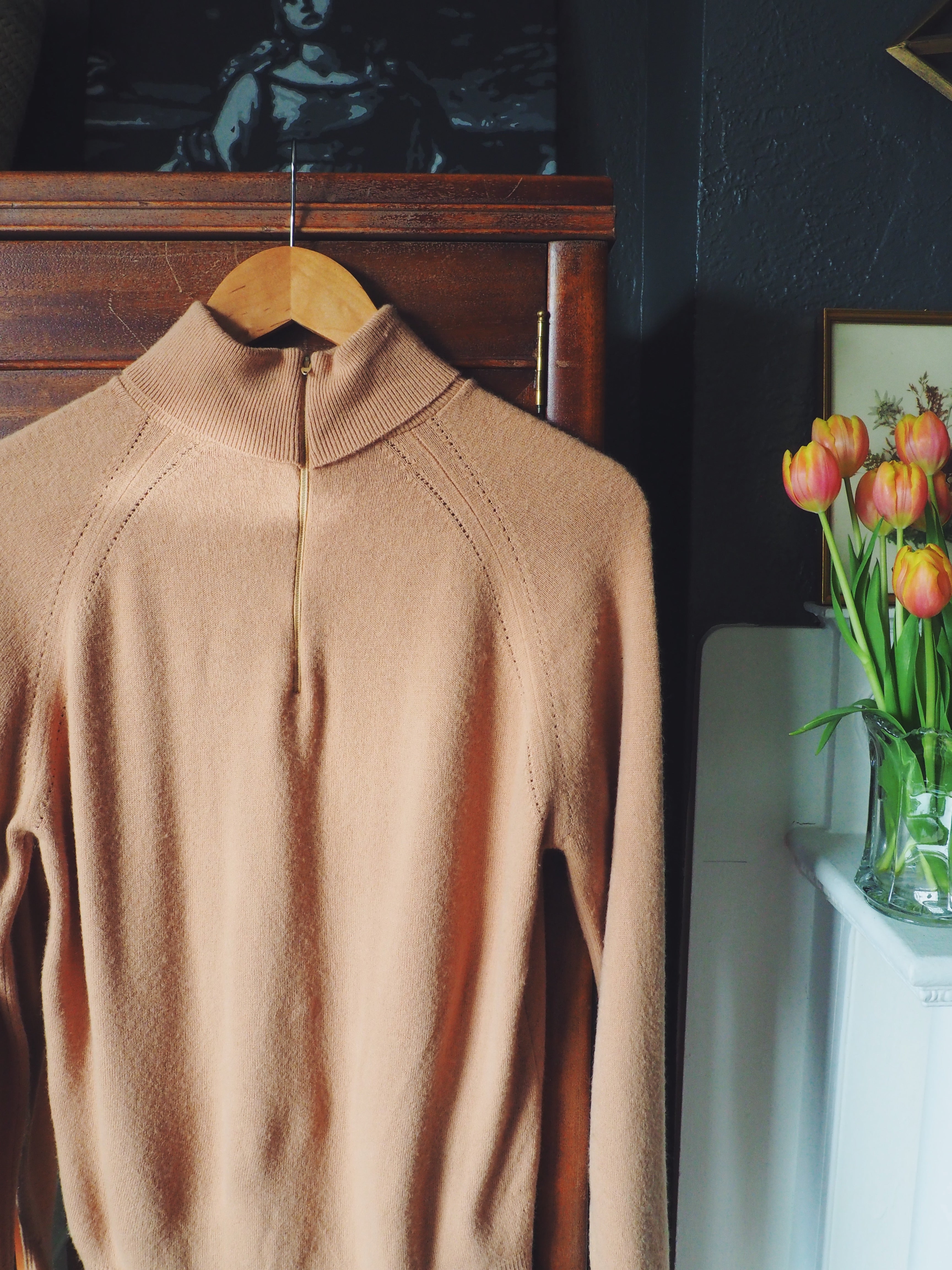 Vintage Camel Brown Turtleneck