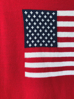 100% Cotton Vintage USA Flag Sweater Vest
