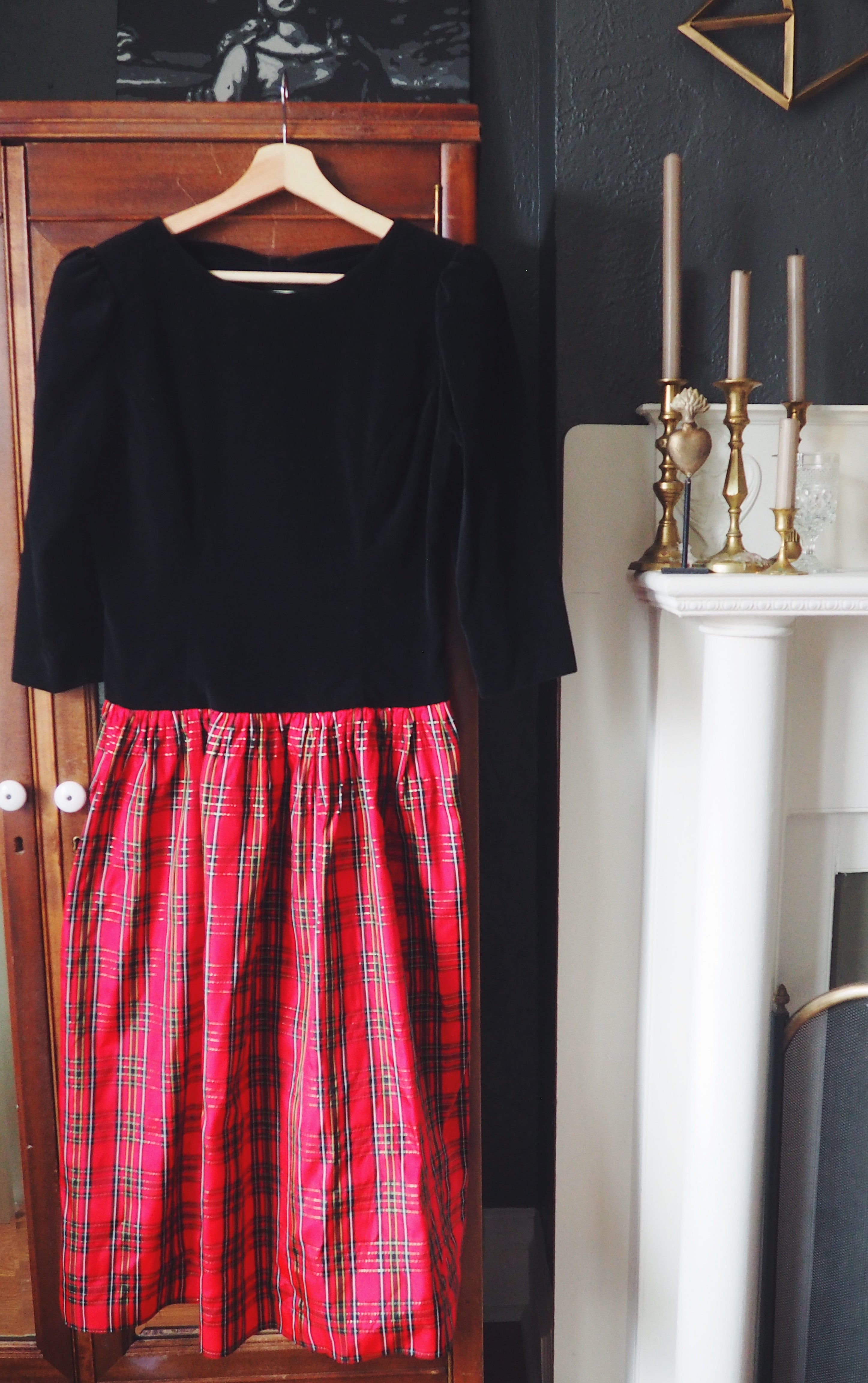 Black and Red Plaid Holiday Dress