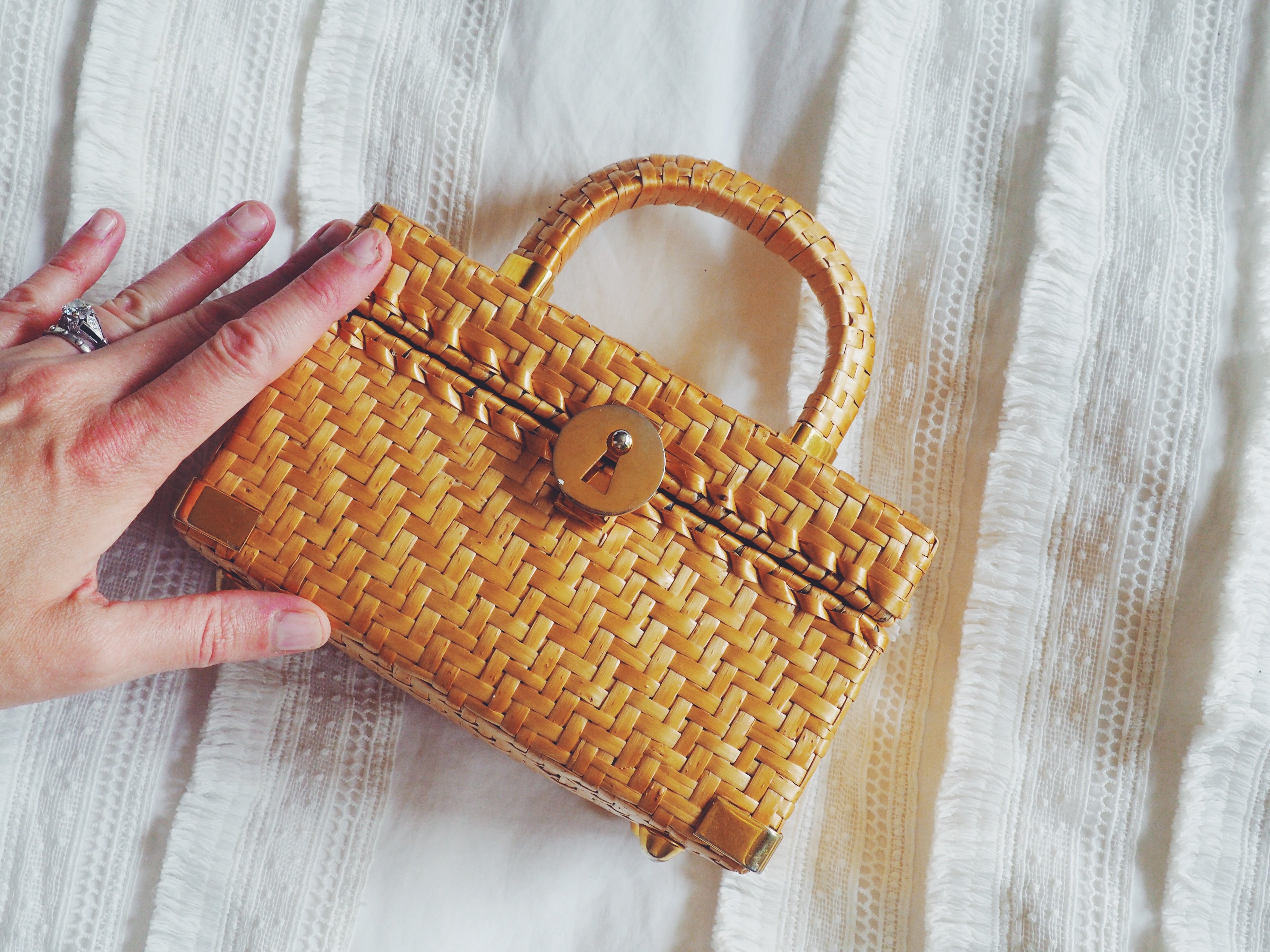 Vintage Woven Small Handbag