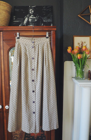 Vintage Made in the USA Button-Down Midi Skirt